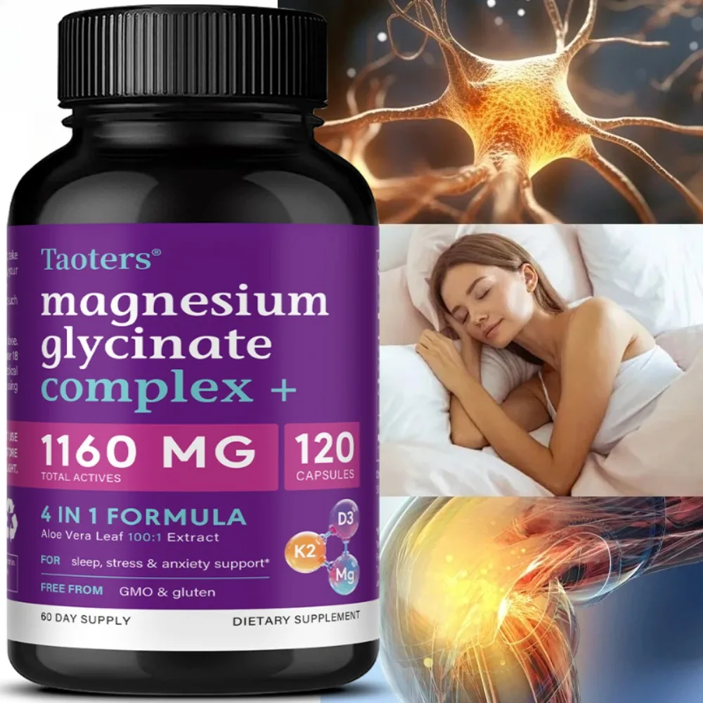 Magnesium Glycinate Capsules - Supports Muscle, Joint and Heart Health, Promotes Natural Sleep
Magnesium Glycinate Capsules - Supports Muscle, Joint and Heart Health, Promotes Natural Sleep