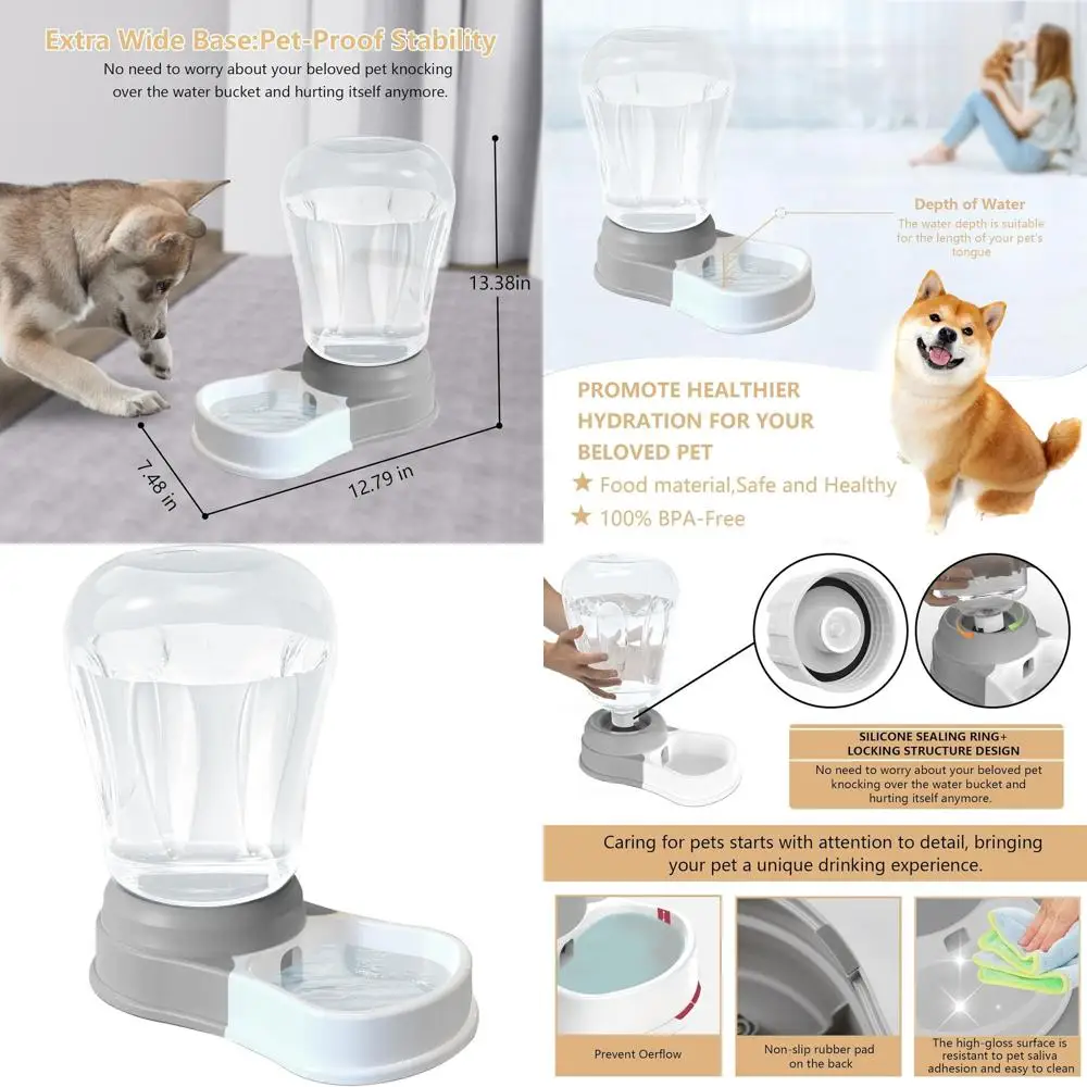 Автоматический диспенсер для воды для собак объемом 1,58 галлонов, кормушка для воды большой емкости для кошек и собак, без BPA, серый 1,58 галлонов
Автоматический диспенсер для воды для собак объемом 1,58 галлонов, кормушка для воды большой емкости для кошек и собак, без BPA, серый 1,58 галлонов