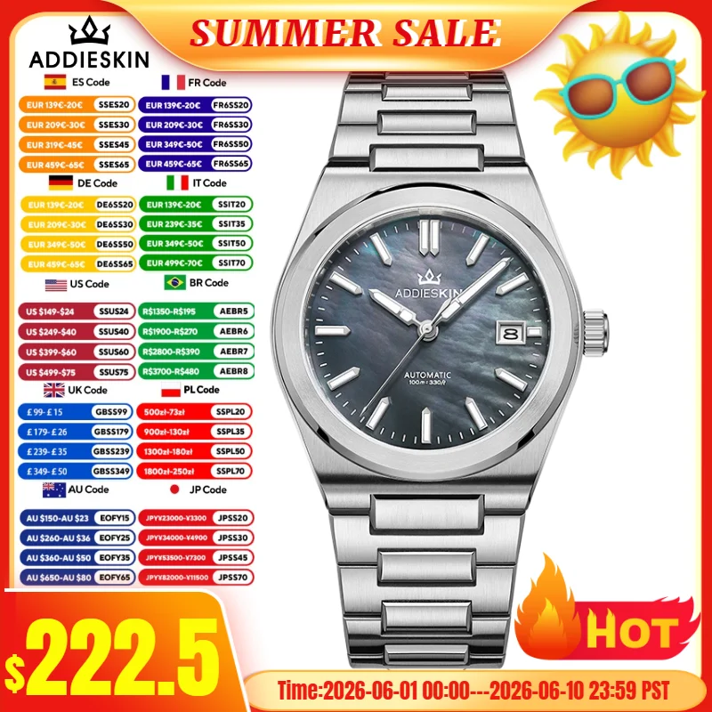 AddiesKin Top Brand Luxury Diver Watch For Man Calendar 100M Waterproof BGW9 Luminous Automatic Mechanical Watches reloj hombre
AddiesKin Top Brand Luxury Diver Watch For Man Calendar 100M Waterproof BGW9 Luminous Automatic Mechanical Watches reloj hombre