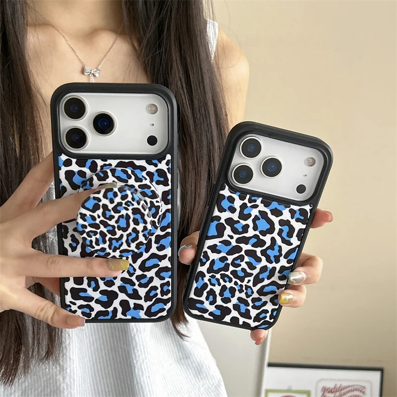 Fashion Blue Leopard Print Magnetic Phone Case For iPhone 17 Pro 13 14 15 16 Pro Max Back Cover with Stand For Magsafe Cases
Fashion Blue Leopard Print Magnetic Phone Case For iPhone 17 Pro 13 14 15 16 Pro Max Back Cover with Stand For Magsafe Cases
