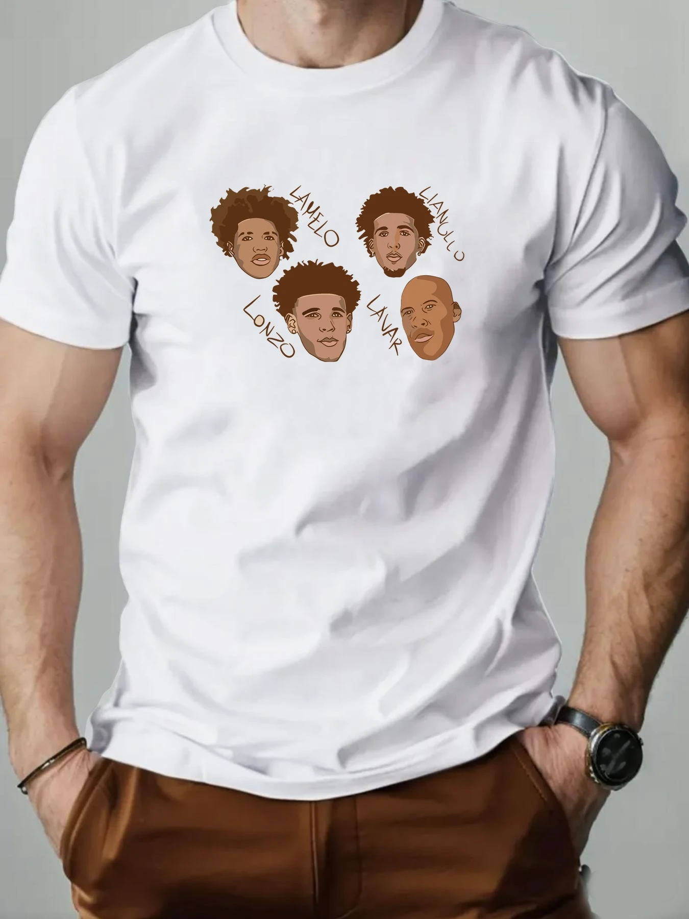 Men T Shirt 100% Cotton Hip Hop Artists Portrait Print Summer Round Neck T-shirt Short Sleeve Casual Streetwear Fashion Style
Men T Shirt 100% Cotton Hip Hop Artists Portrait Print Summer Round Neck T-shirt Short Sleeve Casual Streetwear Fashion Style