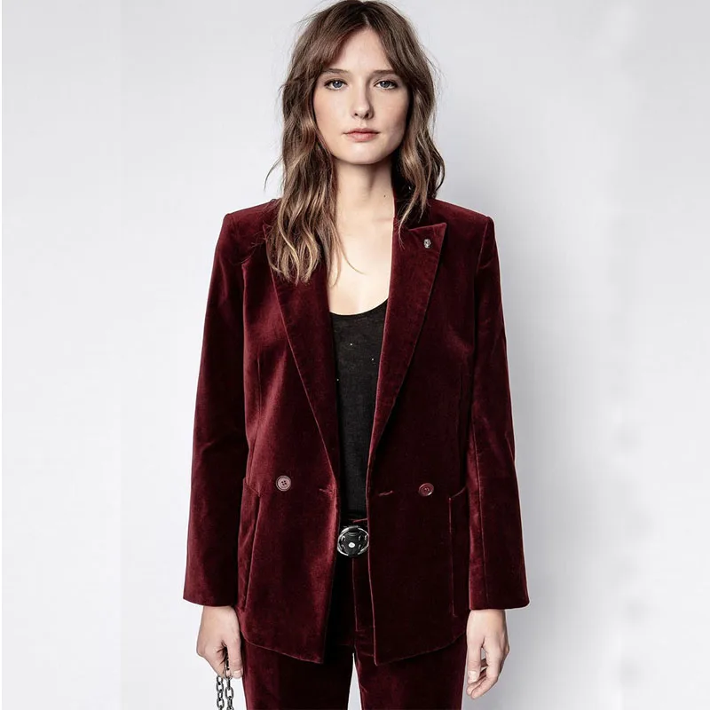 Women's Suits Elegant Velvet Bridal Prom Party Blazer 2pcs Single Breasted Jacket + Pencil Pants
Women's Suits Elegant Velvet Bridal Prom Party Blazer 2pcs Single Breasted Jacket + Pencil Pants