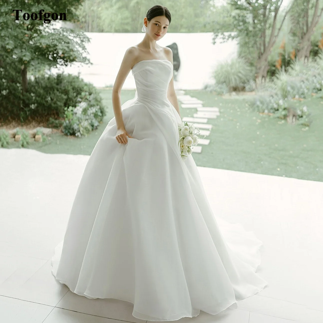 Toofgon A Line Organza Customized Long Wedding Dresses Bride Corset Pleat Formal Bridal Gowns Women's Wedding Party Photos Dress
Toofgon A Line Organza Customized Long Wedding Dresses Bride Corset Pleat Formal Bridal Gowns Women's Wedding Party Photos Dress