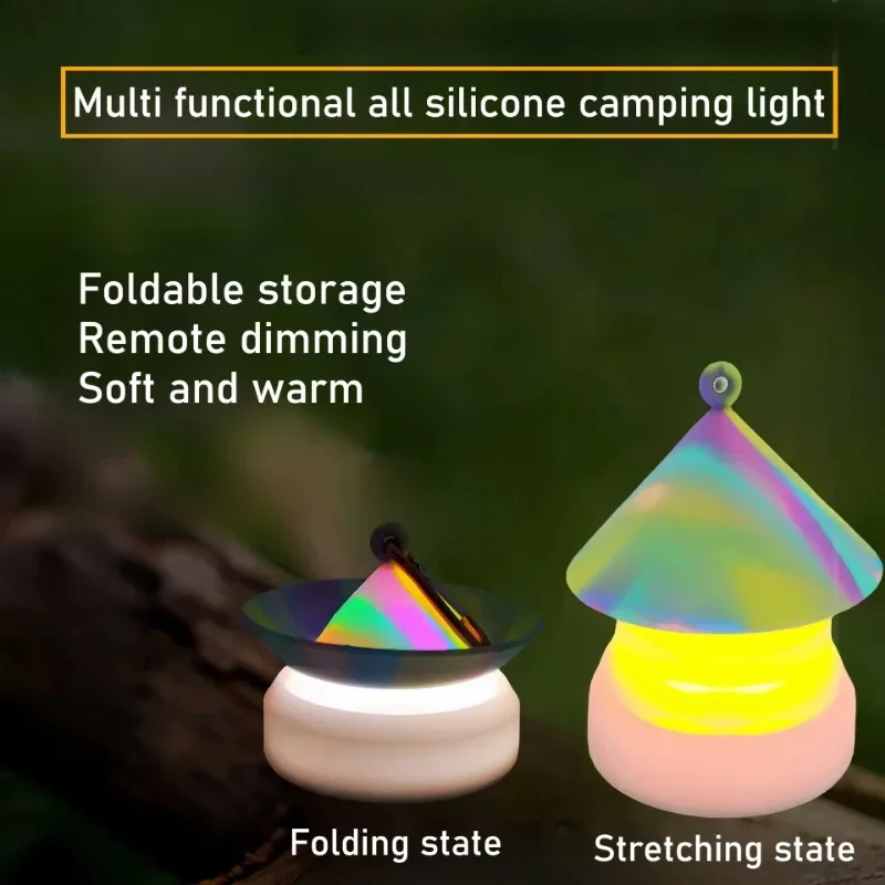 Silicone Atmosphere Light Outdoor Camping Specific Hanging Lamp Portable and Foldable Tent Style Bedside Night Light
Silicone Atmosphere Light Outdoor Camping Specific Hanging Lamp Portable and Foldable Tent Style Bedside Night Light