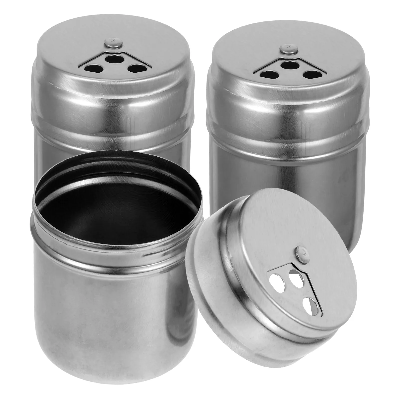 3pcs Spice Containers Stainless Steel Seasoning Pepper Salt Bottles Rotatable Top Sealed Kitchen Gadgets Camping
3pcs Spice Containers Stainless Steel Seasoning Pepper Salt Bottles Rotatable Top Sealed Kitchen Gadgets Camping