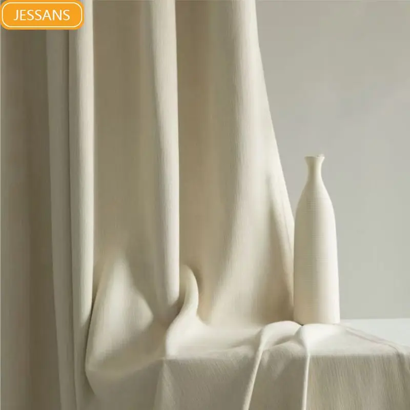 Custom Milk Tea White Thickened Chenille Jacquard Blackout Curtains for Living Room Bedroom French Window Balcony Window
Custom Milk Tea White Thickened Chenille Jacquard Blackout Curtains for Living Room Bedroom French Window Balcony Window