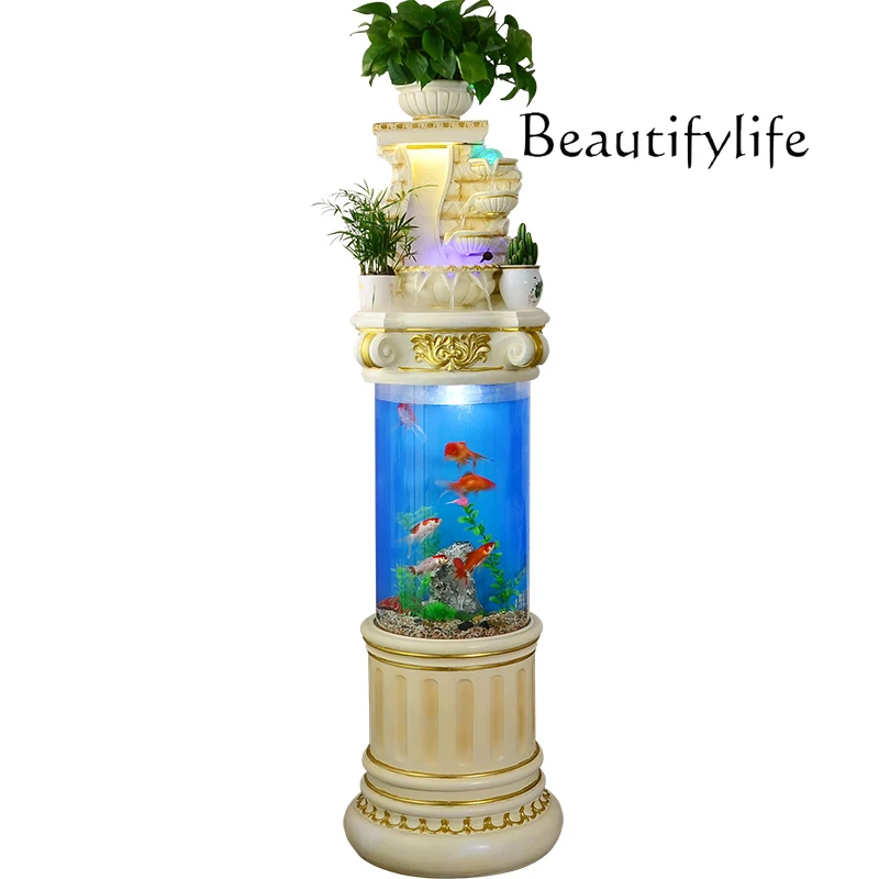 cylindrical fish tank living room floor-to-ceiling household small entrance column European TV cabinet water circulation
cylindrical fish tank living room floor-to-ceiling household small entrance column European TV cabinet water circulation