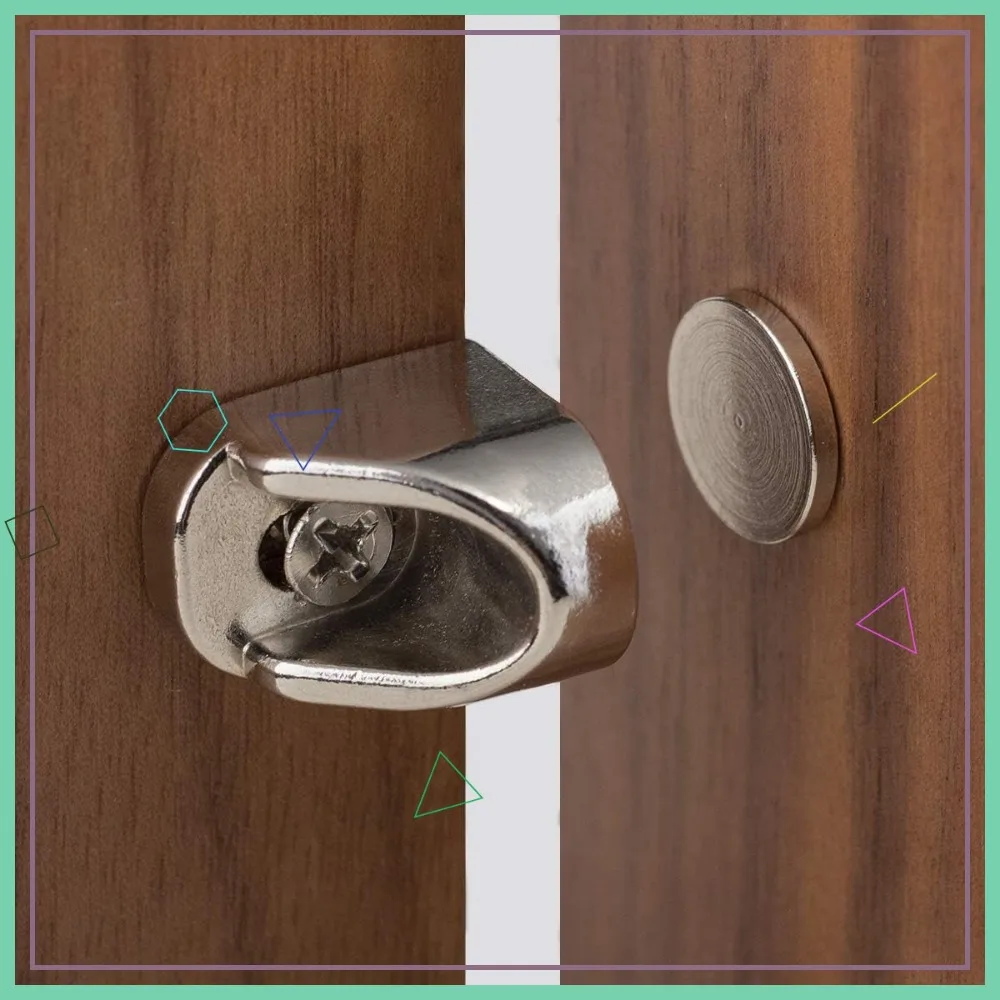 4 Pack Magnetic Cabinet Door Catches with Neodymium Magnets for Furniture Closer Latch, Nickel, Screws Included
4 Pack Magnetic Cabinet Door Catches with Neodymium Magnets for Furniture Closer Latch, Nickel, Screws Included