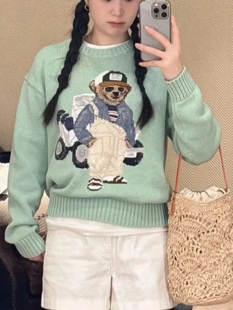 Women's Sweater 2024 Autumn/Winter New Casual Age Reducing Bear Pattern Pure Cotton Warm Top Sweater Base Shirt
Women's Sweater 2024 Autumn/Winter New Casual Age Reducing Bear Pattern Pure Cotton Warm Top Sweater Base Shirt