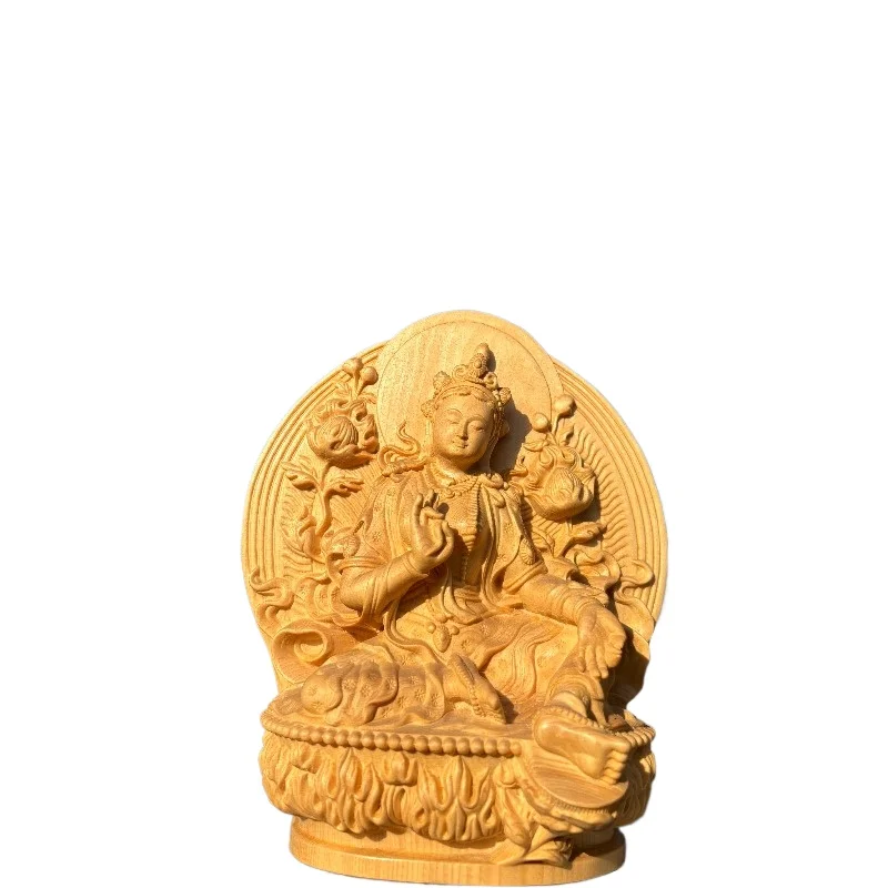 Hand-Carved Hinoki Wood Four-Armed Guanyin Green Tara Statue - 5.5"H Home Decor Buddhist Figurine Ornament Gift
Hand-Carved Hinoki Wood Four-Armed Guanyin Green Tara Statue - 5.5"H Home Decor Buddhist Figurine Ornament Gift