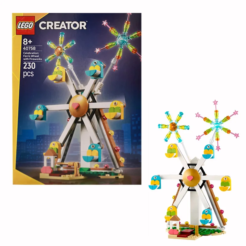 Lego 40758 Колесо обозрения, фейерверк, праздник, креативная разнообразная серия, новинка 2025, строительный блок, игрушка в подарок
Lego 40758 Колесо обозрения, фейерверк, праздник, креативная разнообразная серия, новинка 2025, строительный блок, игрушка в подарок