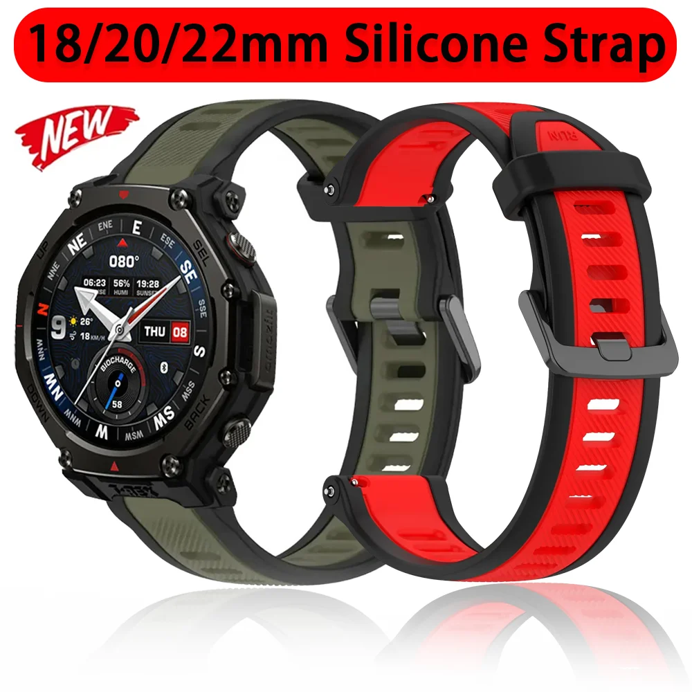 Силиконовый ремешок 18/20/22 мм для Amazfit T-Rex3 Pro 48 мм 44 мм Balance 2 1 Bip 6 5 Удобный браслет Amazfit Helio Active 2
Силиконовый ремешок 18/20/22 мм для Amazfit T-Rex3 Pro 48 мм 44 мм Balance 2 1 Bip 6 5 Удобный браслет Amazfit Helio Active 2