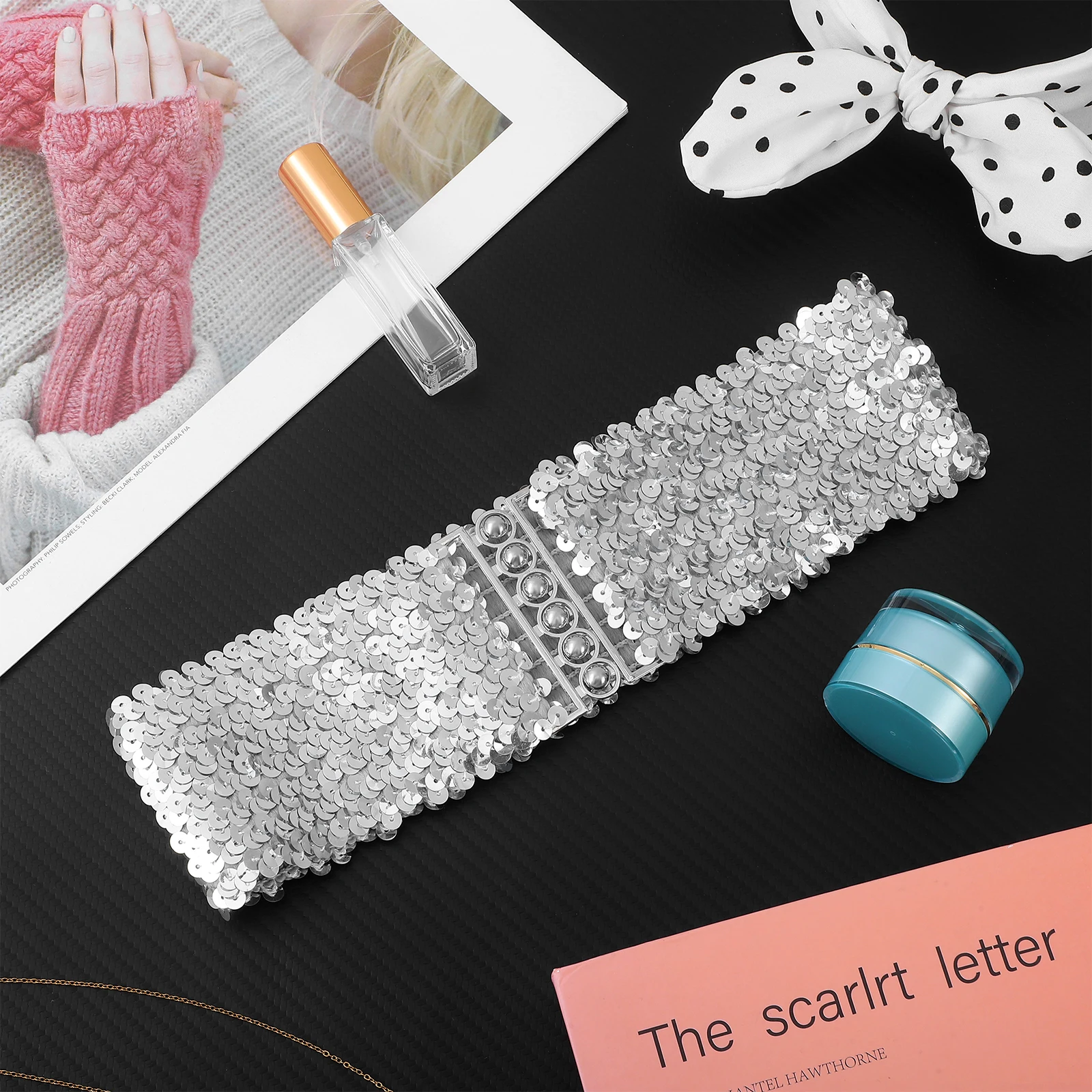 Women Elastic Wide Sequins Belt Stretchy Dress Waist Belt Fashion Cinch Decorative Accessory Women Belts Waist Strap
Women Elastic Wide Sequins Belt Stretchy Dress Waist Belt Fashion Cinch Decorative Accessory Women Belts Waist Strap