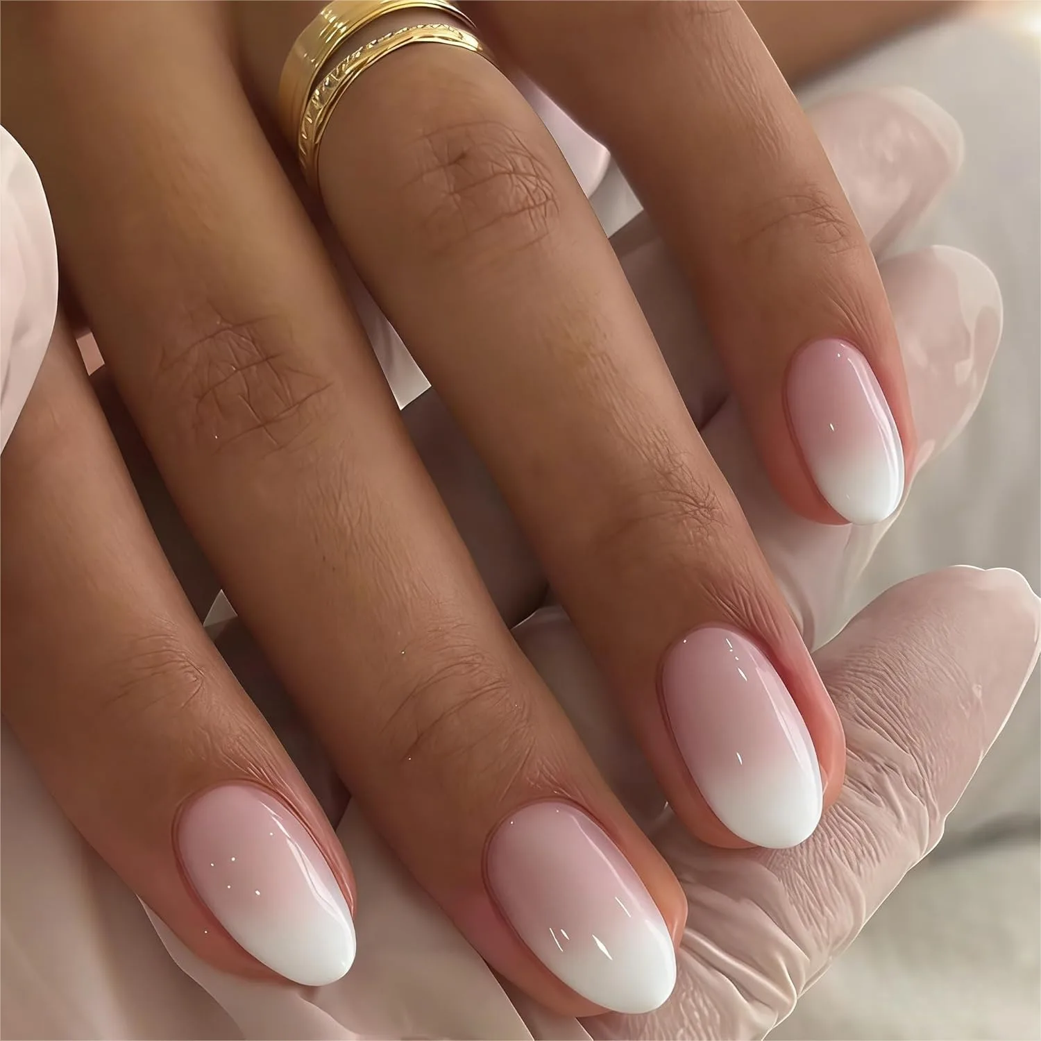 Ombre Press on Nails Short Oval, 32 Pcs 16 Sizes Gradient Pink Fake Nails, Natural Fit Glossy French False Nails for Women
Ombre Press on Nails Short Oval, 32 Pcs 16 Sizes Gradient Pink Fake Nails, Natural Fit Glossy French False Nails for Women