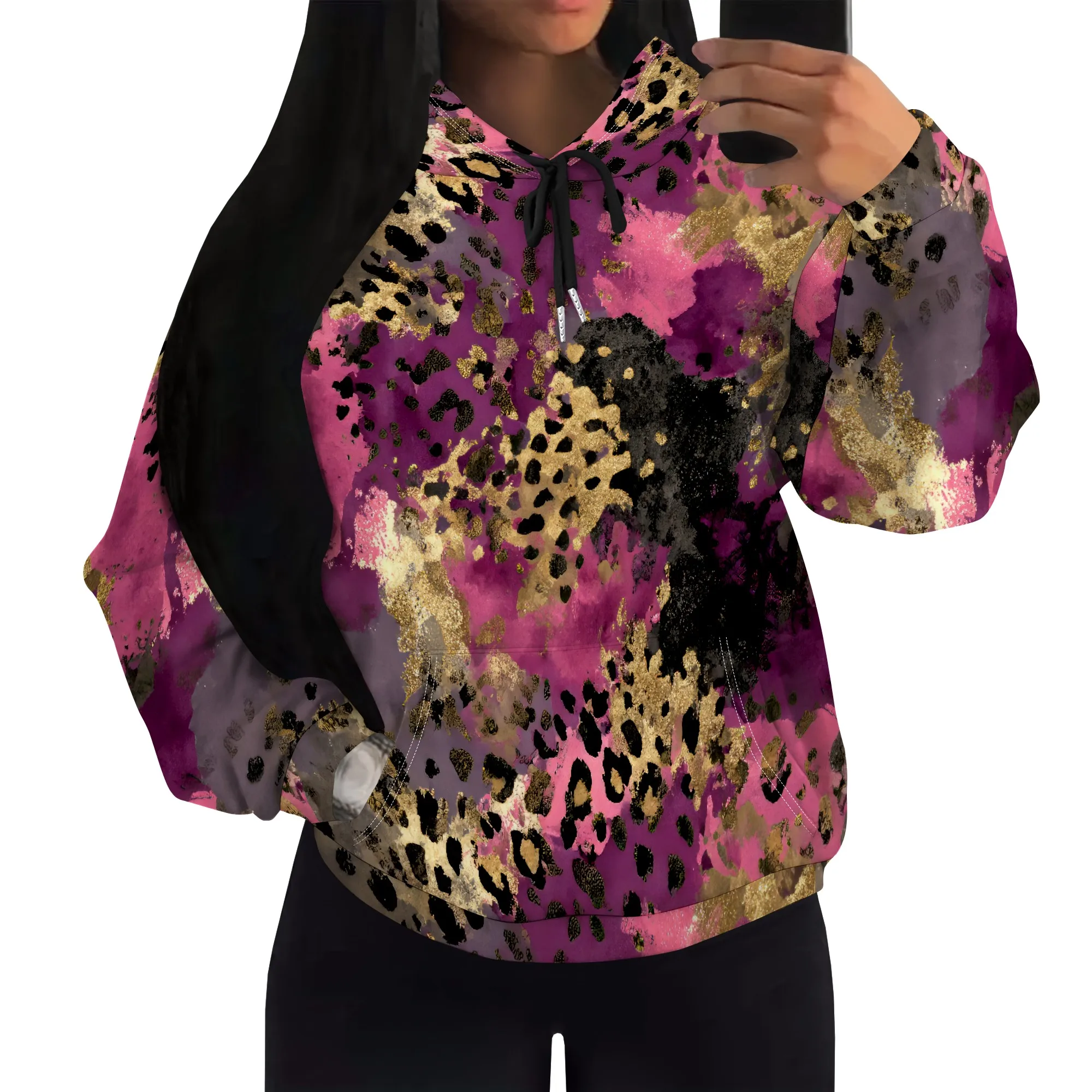 Women Casual Trendy Sweatshirt Hooded Pullover Tops Long Sleeves Hoodies Fit Streetwear Drawstring with Pocket
Women Casual Trendy Sweatshirt Hooded Pullover Tops Long Sleeves Hoodies Fit Streetwear Drawstring with Pocket