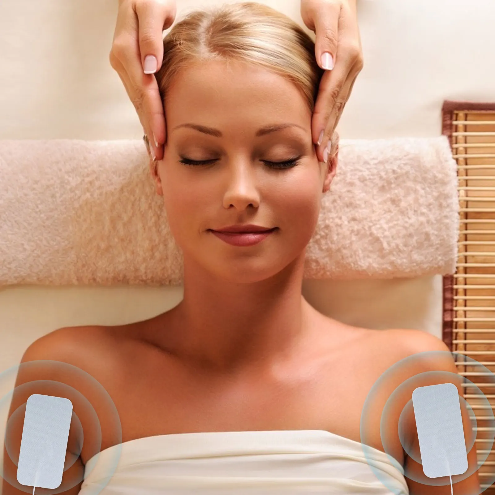 4pcs Electrode Pads Self adhesive Gel Mats Durable Reusable Electrotherapy Massage Non woven Fabric 
4pcs Electrode Pads Self adhesive Gel Mats Durable Reusable Electrotherapy Massage Non woven Fabric