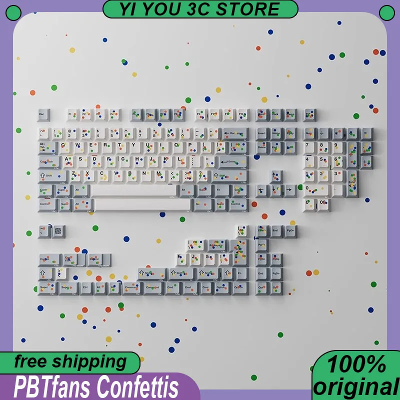 PBTfans Confettis Keycap Color Small Dot Mechanical Keyboard Heat Sublimation PBT Original Glass Bead Skin Texture PC Laptop
PBTfans Confettis Keycap Color Small Dot Mechanical Keyboard Heat Sublimation PBT Original Glass Bead Skin Texture PC Laptop
