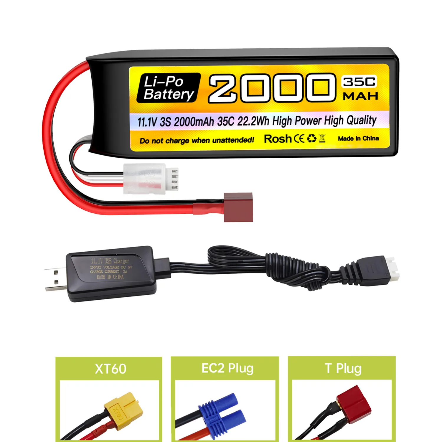3S Lipo аккумулятор 11,1 В 2000 мАч 35C с USB-кабелем для зарядки для радиоуправляемого автомобиля, грузовика, корабля с радиоуправлением, квадрокоптера, самолета, аккумулятора для дронов FPV
3S Lipo аккумулятор 11,1 В 2000 мАч 35C с USB-кабелем для зарядки для радиоуправляемого автомобиля, грузовика, корабля с радиоуправлением, квадрокоптера, самолета, аккумулятора для дронов FPV