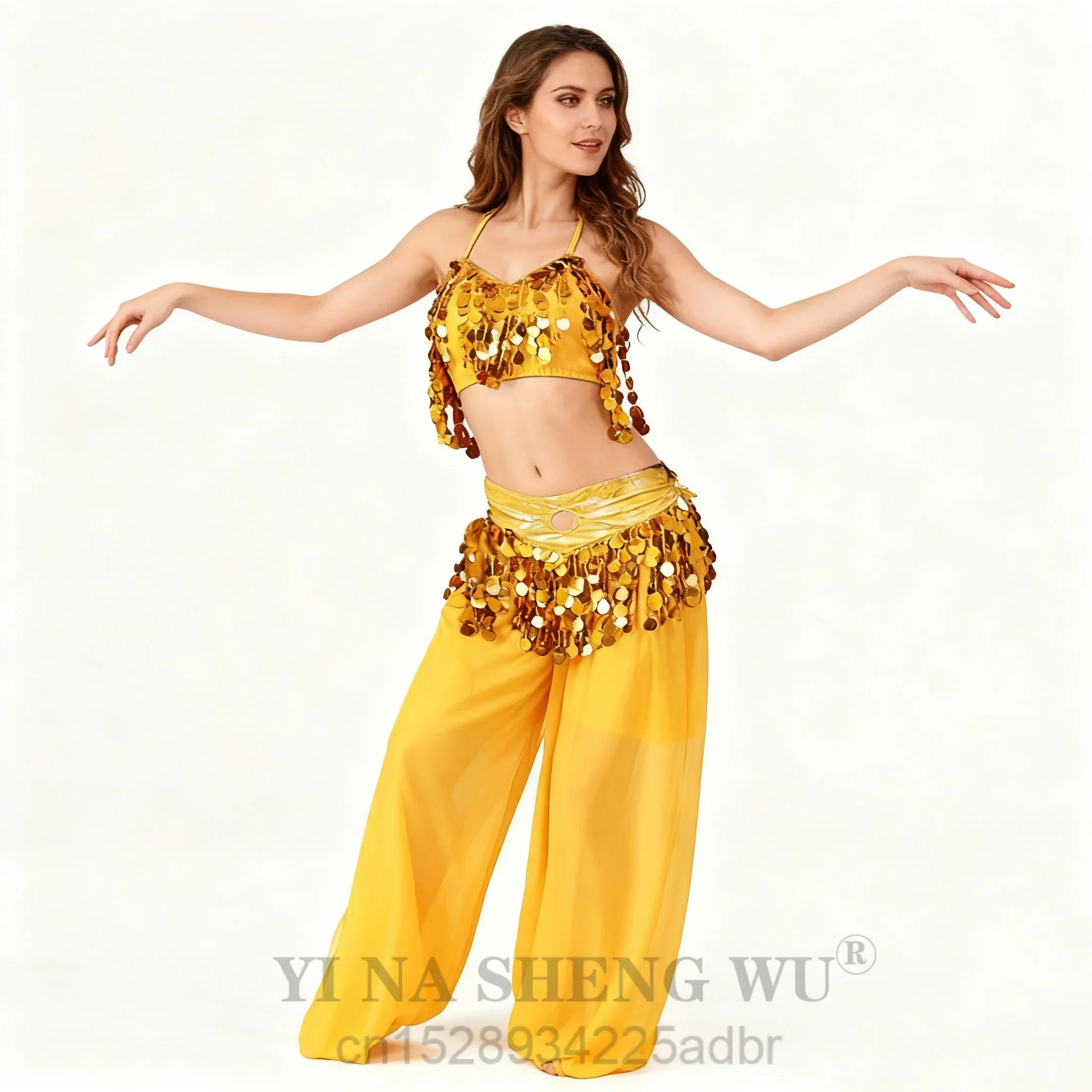 New Womens Sequin Tassel Belly Dance Outfits Belly Dance Performance Costume Lace-up Crop Top And High Waist Lantern Long Pants
New Womens Sequin Tassel Belly Dance Outfits Belly Dance Performance Costume Lace-up Crop Top And High Waist Lantern Long Pants