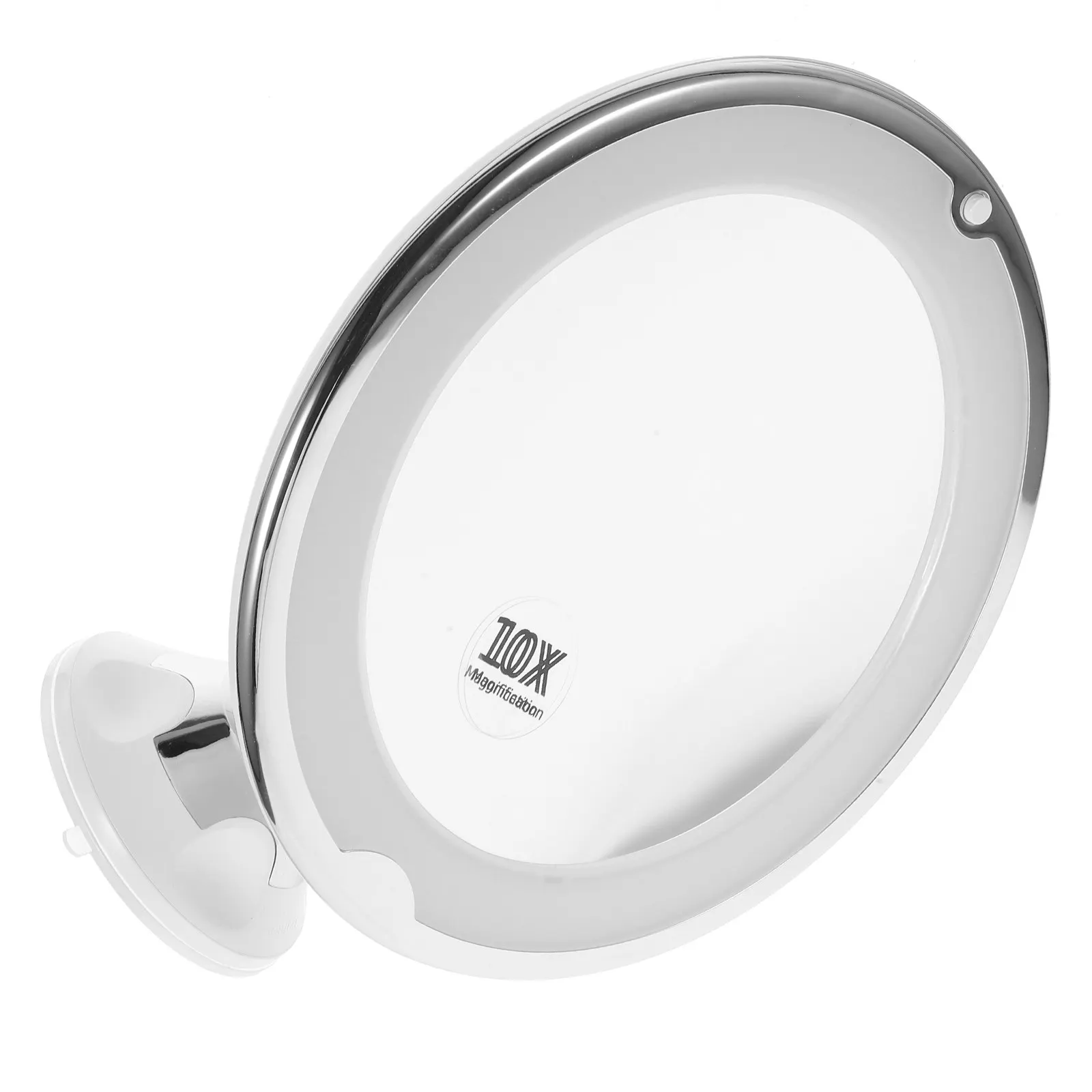 Зеркало для макияжа с 10-кратным увеличением и LED-подсветкой, с вращающимся основанием и креплением на присоске, для использования на туалетном столике, с четким изображением без искажений
Зеркало для макияжа с 10-кратным увеличением и LED-подсветкой, с вращающимся основанием и креплением на присоске, для использования на туалетном столике, с четким изображением без искажений