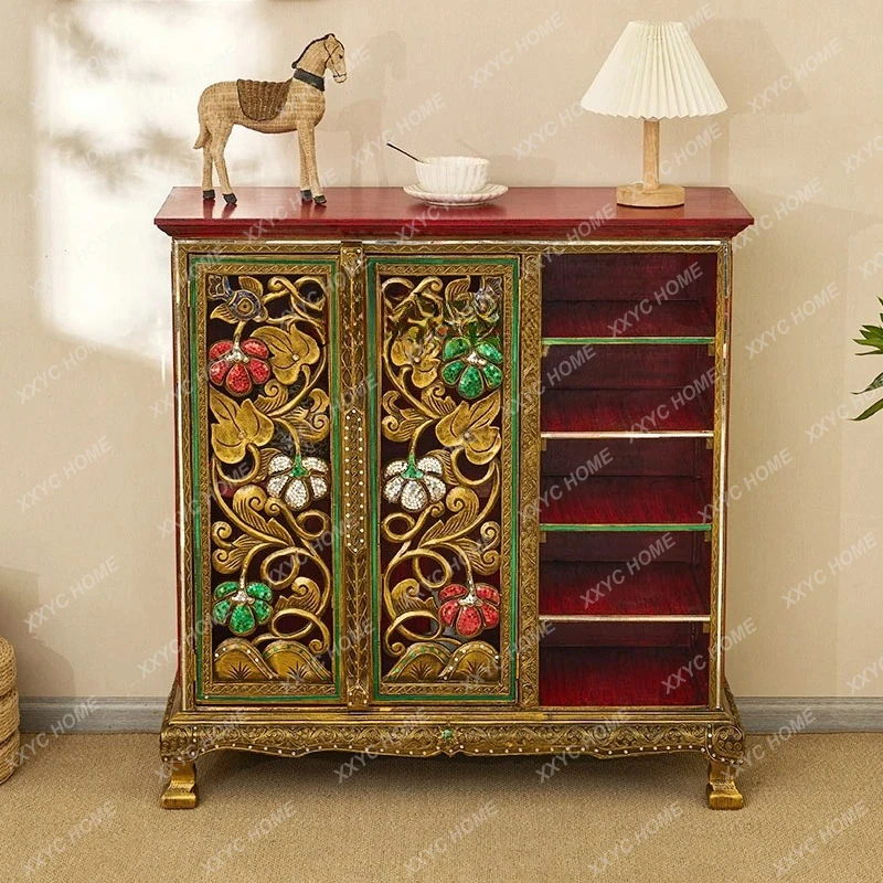 Q Solid Wood Shoe Cabinet Home Living Room Vintage Carved Entrance Table
Q Solid Wood Shoe Cabinet Home Living Room Vintage Carved Entrance Table