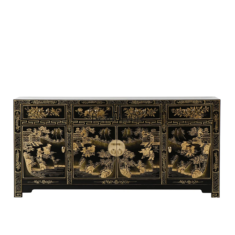 Retro new Chinese hand-painted gold-painted solid wood antique side cabinet classical foyer entrance living room shoe cabinet
Retro new Chinese hand-painted gold-painted solid wood antique side cabinet classical foyer entrance living room shoe cabinet