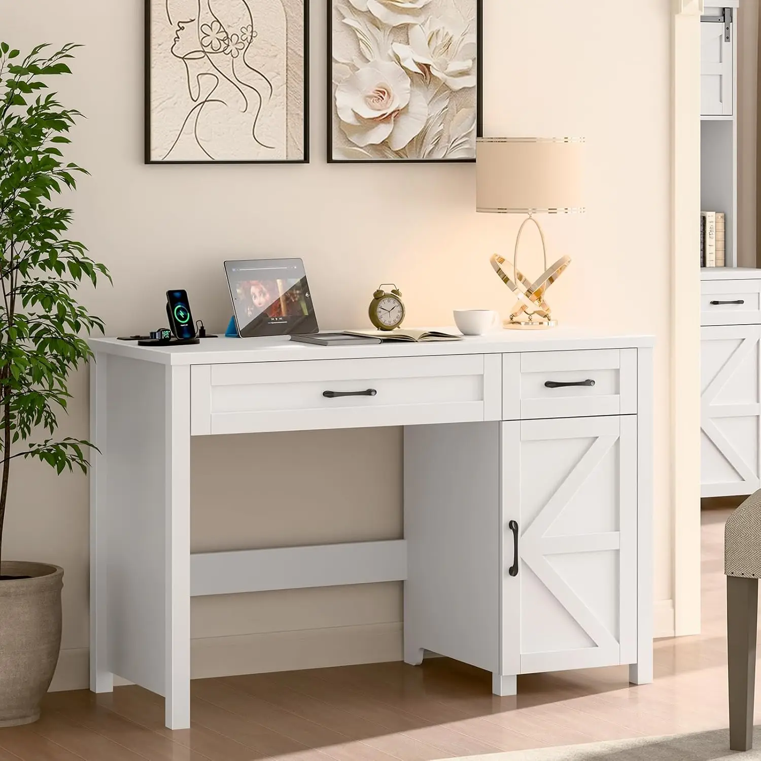Farmhouse 47"" Executive Desk, Computer Desk With Drawers And Storage Cabinet, Workstation Computer Desk For Home Office,
Farmhouse 47"" Executive Desk, Computer Desk With Drawers And Storage Cabinet, Workstation Computer Desk For Home Office,