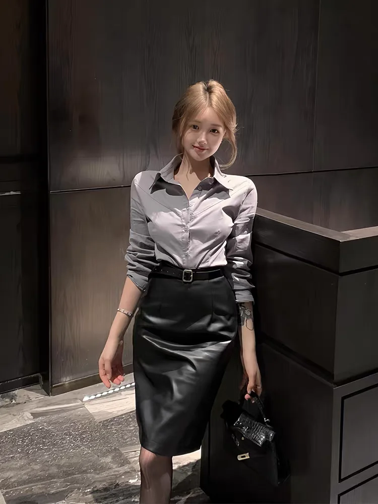 Sexy Slim Shirt For Woman Mature Style Long Sleeve Office Lady Blouse Autumn Commuter Female Tops Elegant Women Clothing Popular
Sexy Slim Shirt For Woman Mature Style Long Sleeve Office Lady Blouse Autumn Commuter Female Tops Elegant Women Clothing Popular
