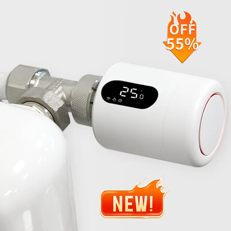 Tuya Zigbee3.0 Smart Thermostatic Radiator Valve Connected Thermostatic Head Zigbee Thermostatic Valve Support Alexa Google Home
Tuya Zigbee3.0 Smart Thermostatic Radiator Valve Connected Thermostatic Head Zigbee Thermostatic Valve Support Alexa Google Home