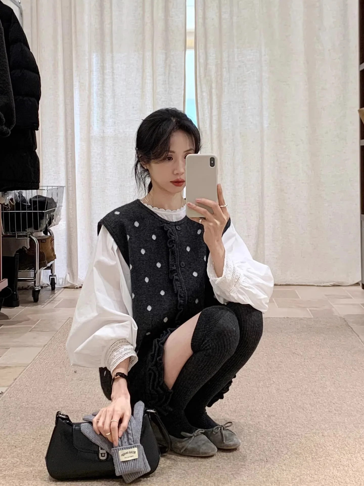 BRIVIN Polka Dot Blouse And Vest Set Women's Faionable Spring Bubble Sve Layering Top Unique Sweet Sle Two Piece Suit
BRIVIN Polka Dot Blouse And Vest Set Women's Faionable Spring Bubble Sve Layering Top Unique Sweet Sle Two Piece Suit