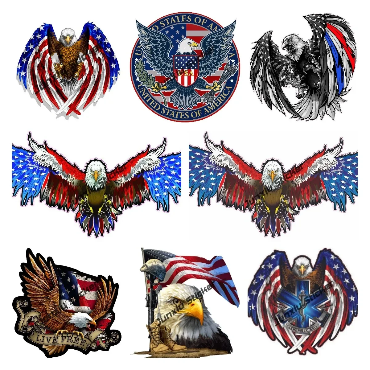 Salute Our Flag American Bald Eagle Decal Waterproof Patriotic American Eagle Anime Car Accessories Motorcycle Bicycle PVC Decor
Salute Our Flag American Bald Eagle Decal Waterproof Patriotic American Eagle Anime Car Accessories Motorcycle Bicycle PVC Decor