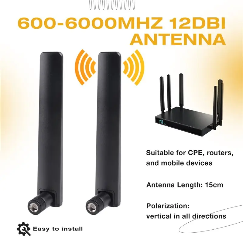 【DIGITAL GADGET】SMA Male 12Dbi Universal Wide Band Antenna 600-6000Mhz 5G 4G LTE GSM 3G Omni-Directional External Antenna For CP
【DIGITAL GADGET】SMA Male 12Dbi Universal Wide Band Antenna 600-6000Mhz 5G 4G LTE GSM 3G Omni-Directional External Antenna For CP