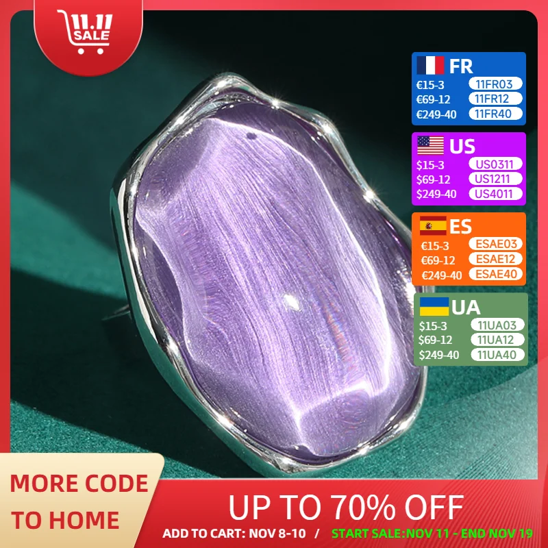 Vintage Large Purple Rings For Woman Natural Glass Silver Color Luxury Quality Jewelry Designer Statement Stone Antique 2025 New
Vintage Large Purple Rings For Woman Natural Glass Silver Color Luxury Quality Jewelry Designer Statement Stone Antique 2025 New