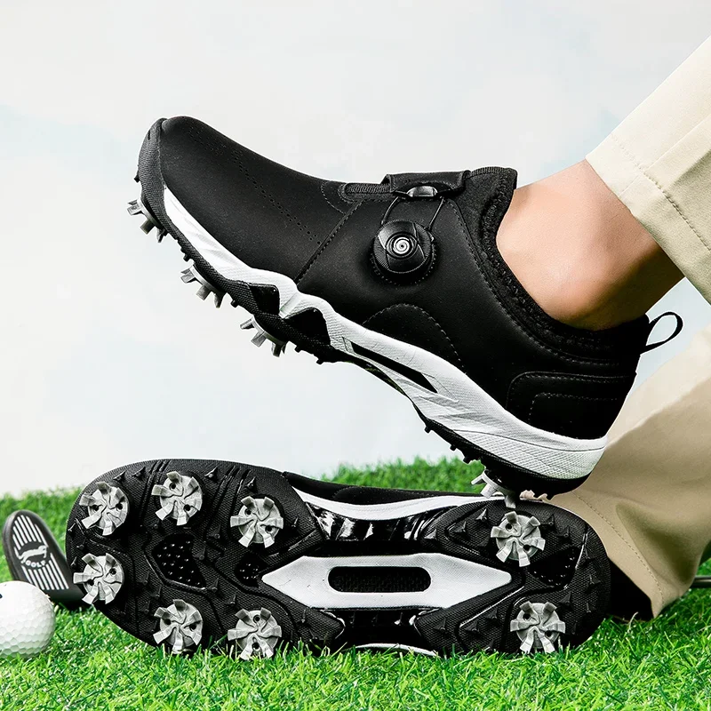 Professional Spikes Golf Shoe for Unisex Black Whie Sport Shoes Men High Quality Leather Golf Training Women Designer Sneakers
Professional Spikes Golf Shoe for Unisex Black Whie Sport Shoes Men High Quality Leather Golf Training Women Designer Sneakers