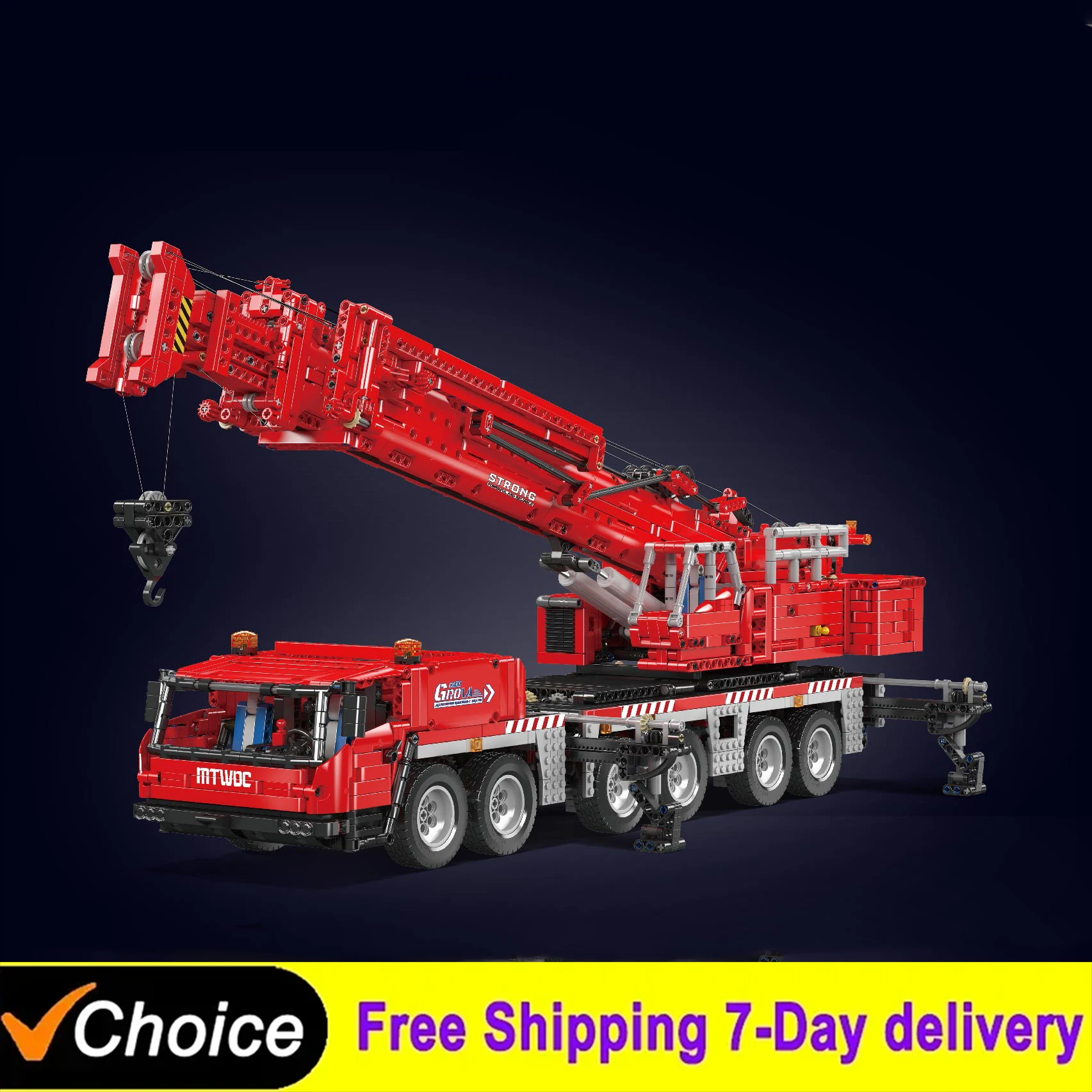 MOULD KING 17065 High-Tech APP RC Motorized GMK Mobile Crane Truck Model Building Blocks Assembly Brick Toys Kids Birthday Gifts
MOULD KING 17065 High-Tech APP RC Motorized GMK Mobile Crane Truck Model Building Blocks Assembly Brick Toys Kids Birthday Gifts
