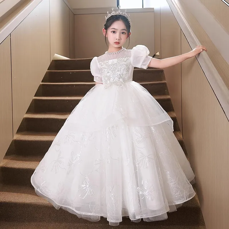Children's Evening Dress2025Summer New Girls' Wedding Dress Piano Performance Dress Host Flower Girl Princess Dress
Children's Evening Dress2025Summer New Girls' Wedding Dress Piano Performance Dress Host Flower Girl Princess Dress
