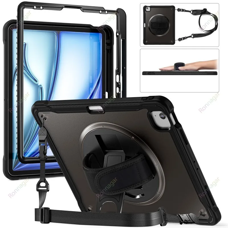 Heavy Duty Case for iPad Pro 12.9 Inch 6th/5th/4th Generation iPad Air13 M4 M3 M2 2026 2025 2024 Rotating Stand +Shoulder Strap
Heavy Duty Case for iPad Pro 12.9 Inch 6th/5th/4th Generation iPad Air13 M4 M3 M2 2026 2025 2024 Rotating Stand +Shoulder Strap
