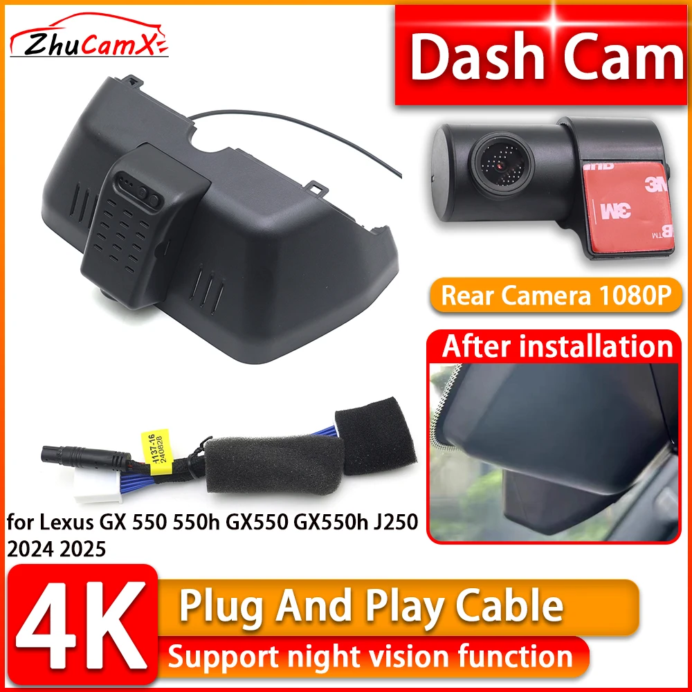 UHD Wiifi 4K Dash Cam for Lexus GX 550 550h GX550 GX550h J250 2024 2025 DVR Front Rear Car Camera Plug and Play Video Recorder
UHD Wiifi 4K Dash Cam for Lexus GX 550 550h GX550 GX550h J250 2024 2025 DVR Front Rear Car Camera Plug and Play Video Recorder
