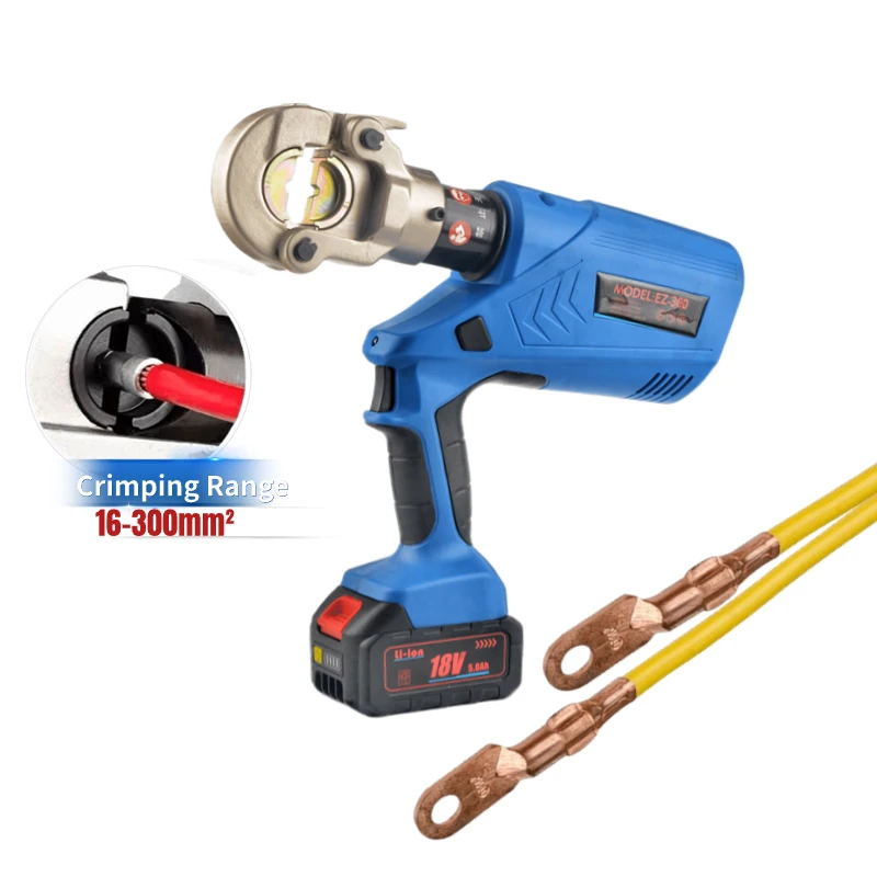 EZ300/400 Series Rechargeable Hydraulic Crimping Pliers Kit 16-300mm² Terminal Cable Wire Pressing Machine Strong Construction
EZ300/400 Series Rechargeable Hydraulic Crimping Pliers Kit 16-300mm² Terminal Cable Wire Pressing Machine Strong Construction