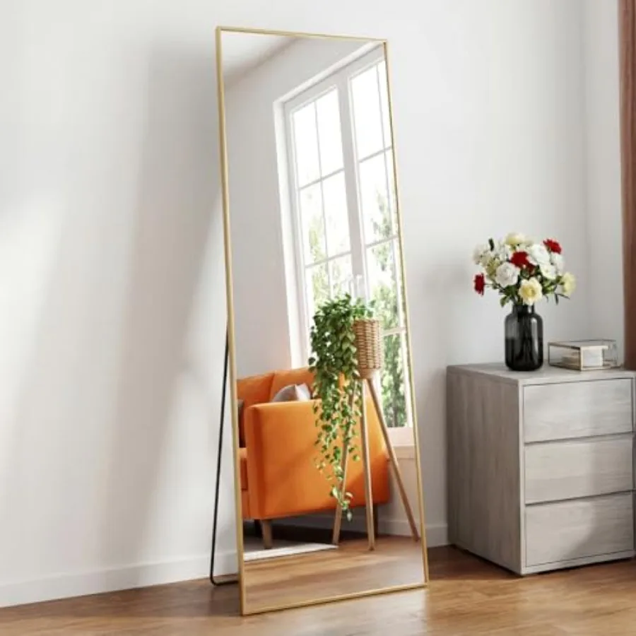 Full Length Mirror 19"x 58.5" for Bedroom Full Body Mirror with Stand Hanging or Leaning for Wall Aluminum Alloy Thin Frame Flo
Full Length Mirror 19"x 58.5" for Bedroom Full Body Mirror with Stand Hanging or Leaning for Wall Aluminum Alloy Thin Frame Flo