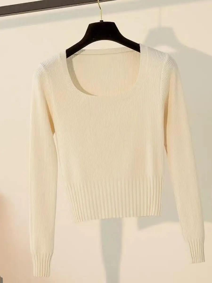 Облегающий вязаный базовый женский длинный свек с квадратным воротником, ранняя весна, утягивающий свитер с завязкой на талии
Облегающий вязаный базовый женский длинный свек с квадратным воротником, ранняя весна, утягивающий свитер с завязкой на талии