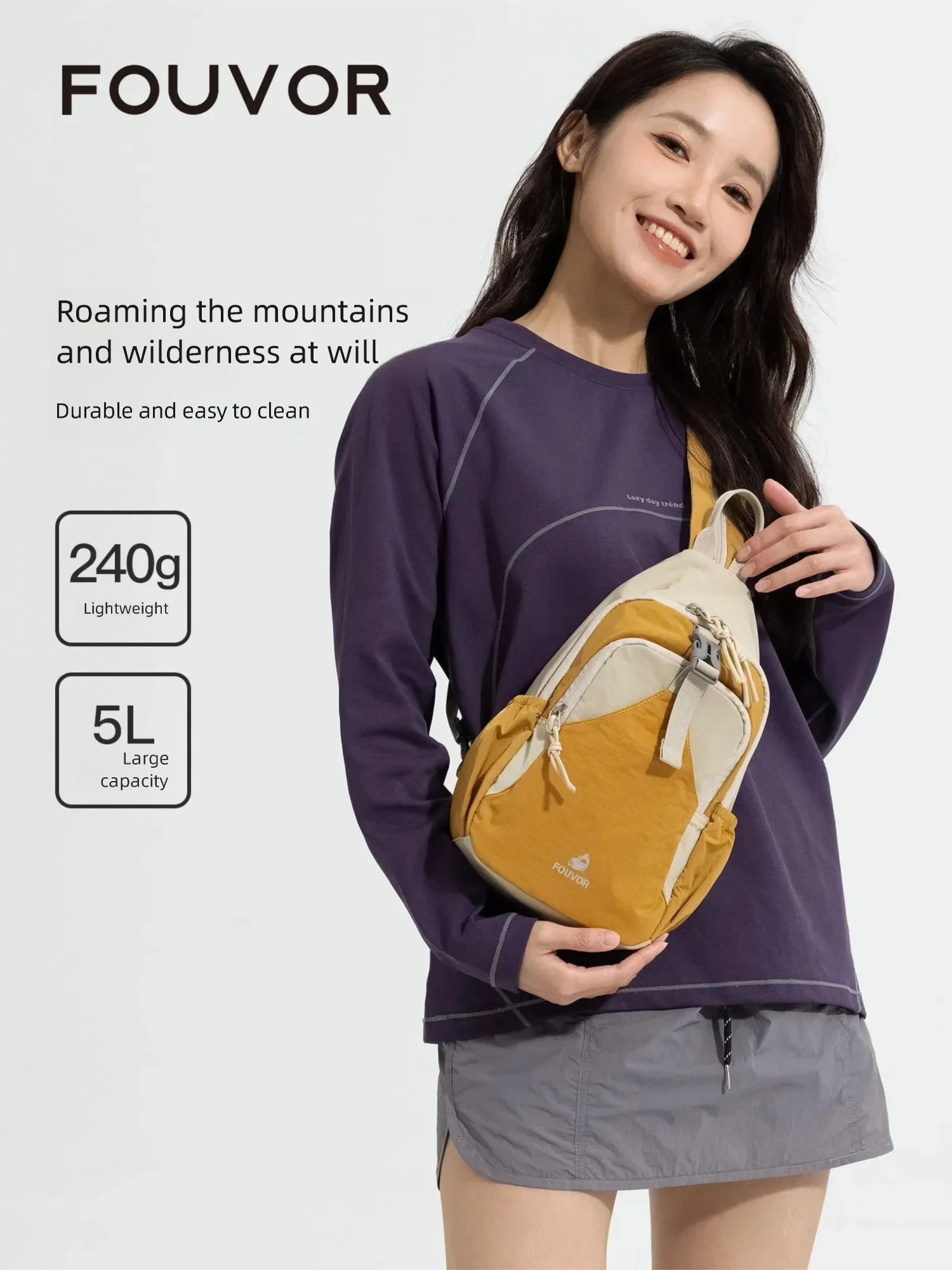 Fouvor Color Block Outdoor Chest Bag Lightweight Multifunctional Crossbody Bag Convertible Shoulder Bag Fashion Backpack 3068-20
Fouvor Color Block Outdoor Chest Bag Lightweight Multifunctional Crossbody Bag Convertible Shoulder Bag Fashion Backpack 3068-20