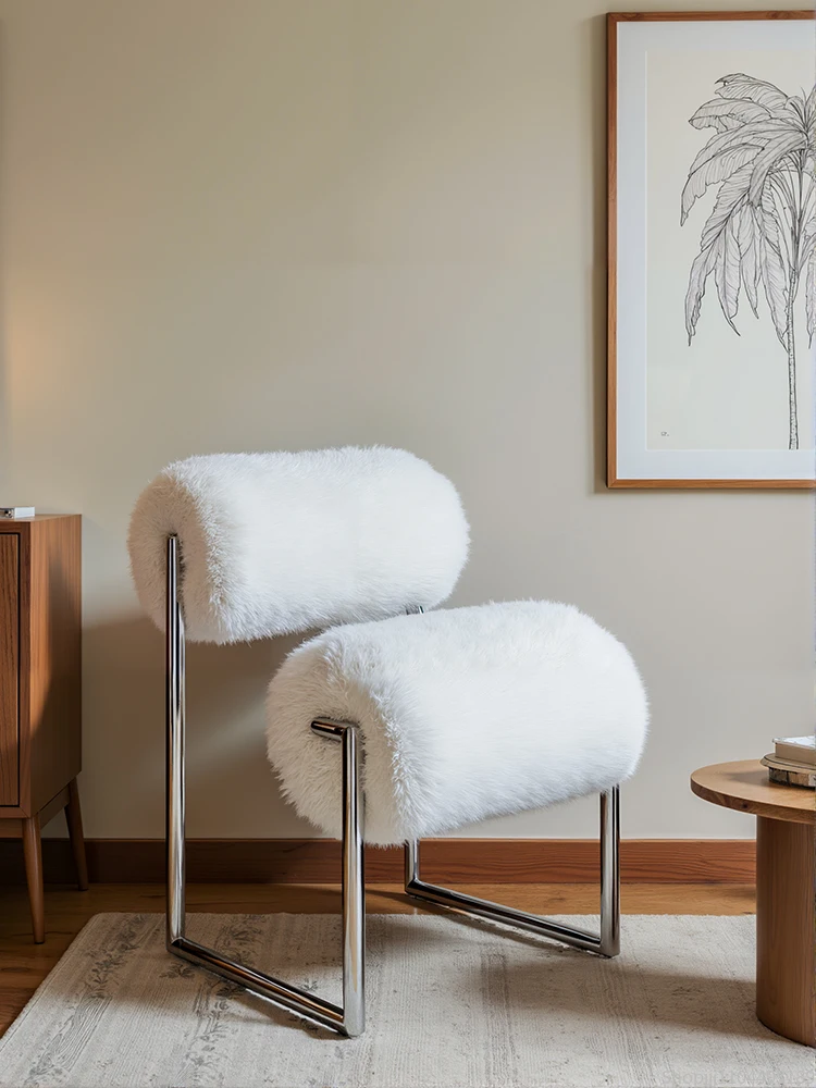 *W forBauhaus Lounge Chair - Stainless Steel & Faux Wool Minimalist Design* dc
*W forBauhaus Lounge Chair - Stainless Steel & Faux Wool Minimalist Design* dc