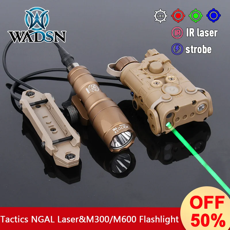 All Metal NGAL Laser IR Red Green Blue Aiming Tactical Surefir SF M600C Flashlight LED White Hunting Scout Light Fit 20MM Rail
All Metal NGAL Laser IR Red Green Blue Aiming Tactical Surefir SF M600C Flashlight LED White Hunting Scout Light Fit 20MM Rail