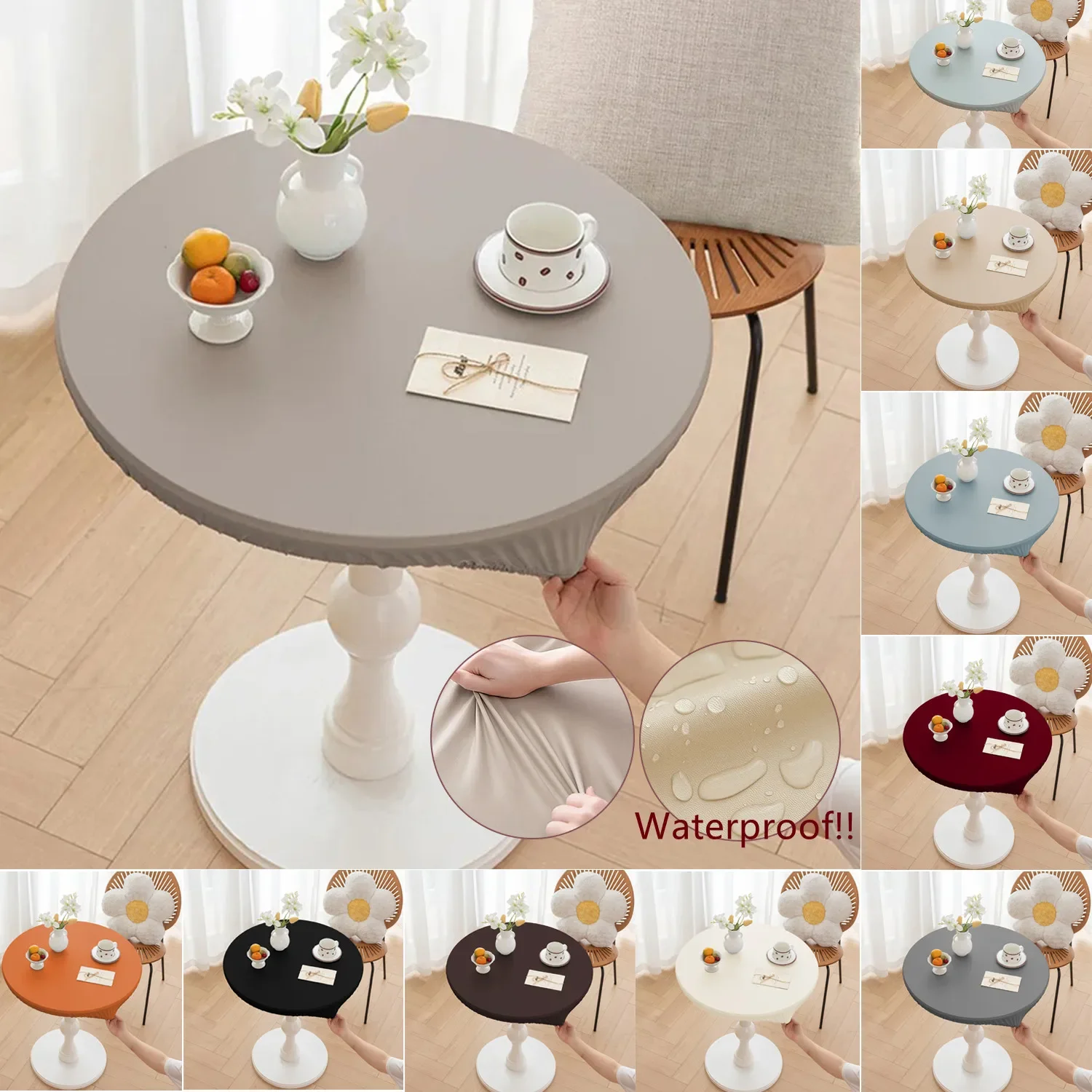 Elastic Leather Tablecloth Waterproof Oil-proof Solid Color Tablecloth Kitchen Dinner Table Cover Round Protector Table Linen
Elastic Leather Tablecloth Waterproof Oil-proof Solid Color Tablecloth Kitchen Dinner Table Cover Round Protector Table Linen