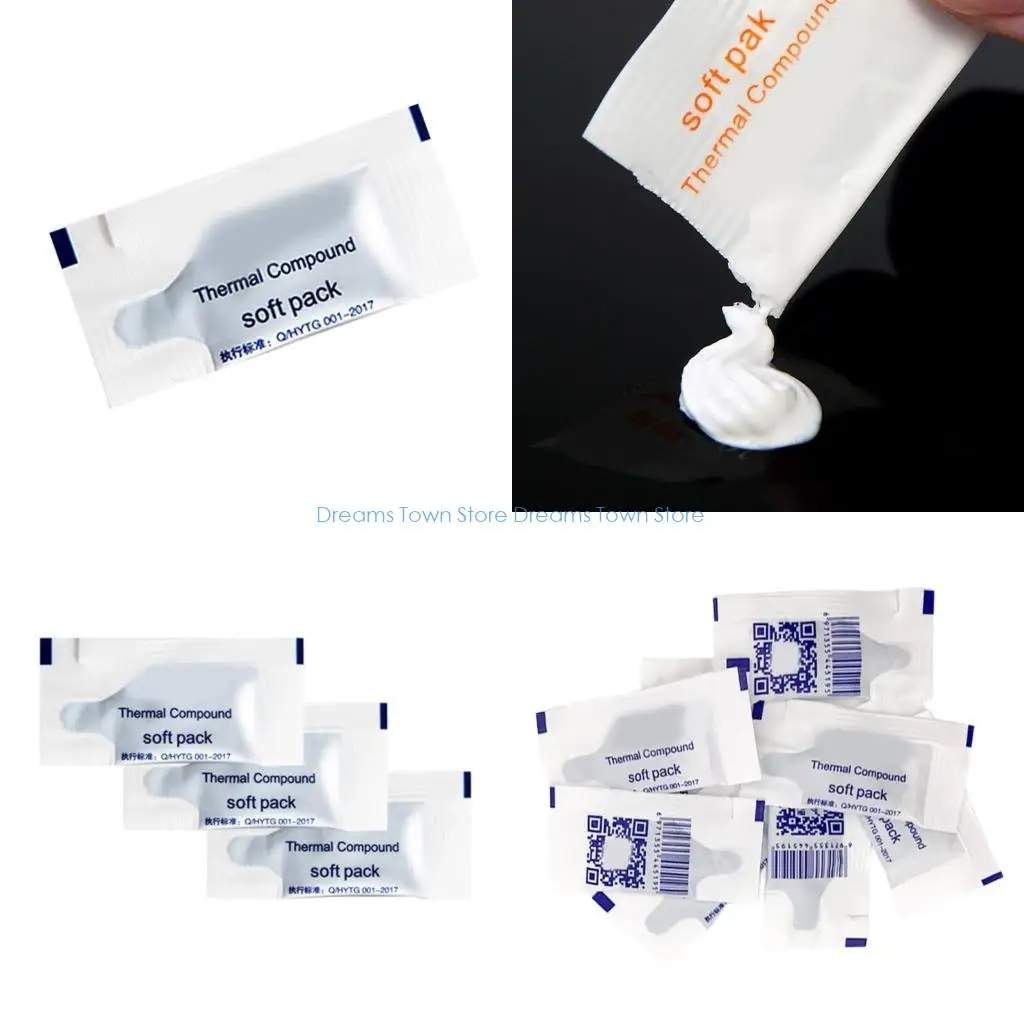 HX6A 100Pieces 0.5g Thermal Grease Conductive Compound Pastes Silicone Grease for CPU
HX6A 100Pieces 0.5g Thermal Grease Conductive Compound Pastes Silicone Grease for CPU