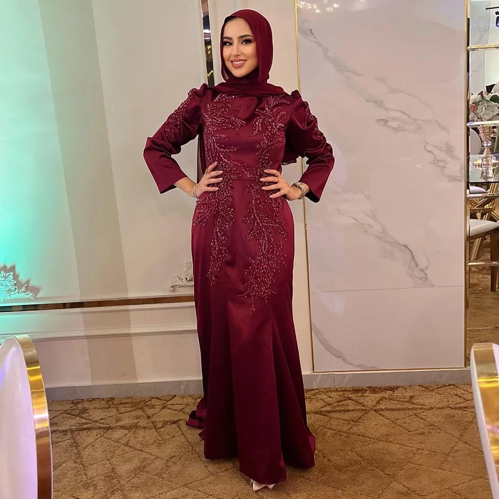 Индивидуальное вечернее платье класса люкс, бордовое, с бисером, длинными рукавами, фасон «русалка», для женщин, 2026, с круглым вырезом, скромное, для торжественных мероприятий
Индивидуальное вечернее платье класса люкс, бордовое, с бисером, длинными рукавами, фасон «русалка», для женщин, 2026, с круглым вырезом, скромное, для торжественных мероприятий