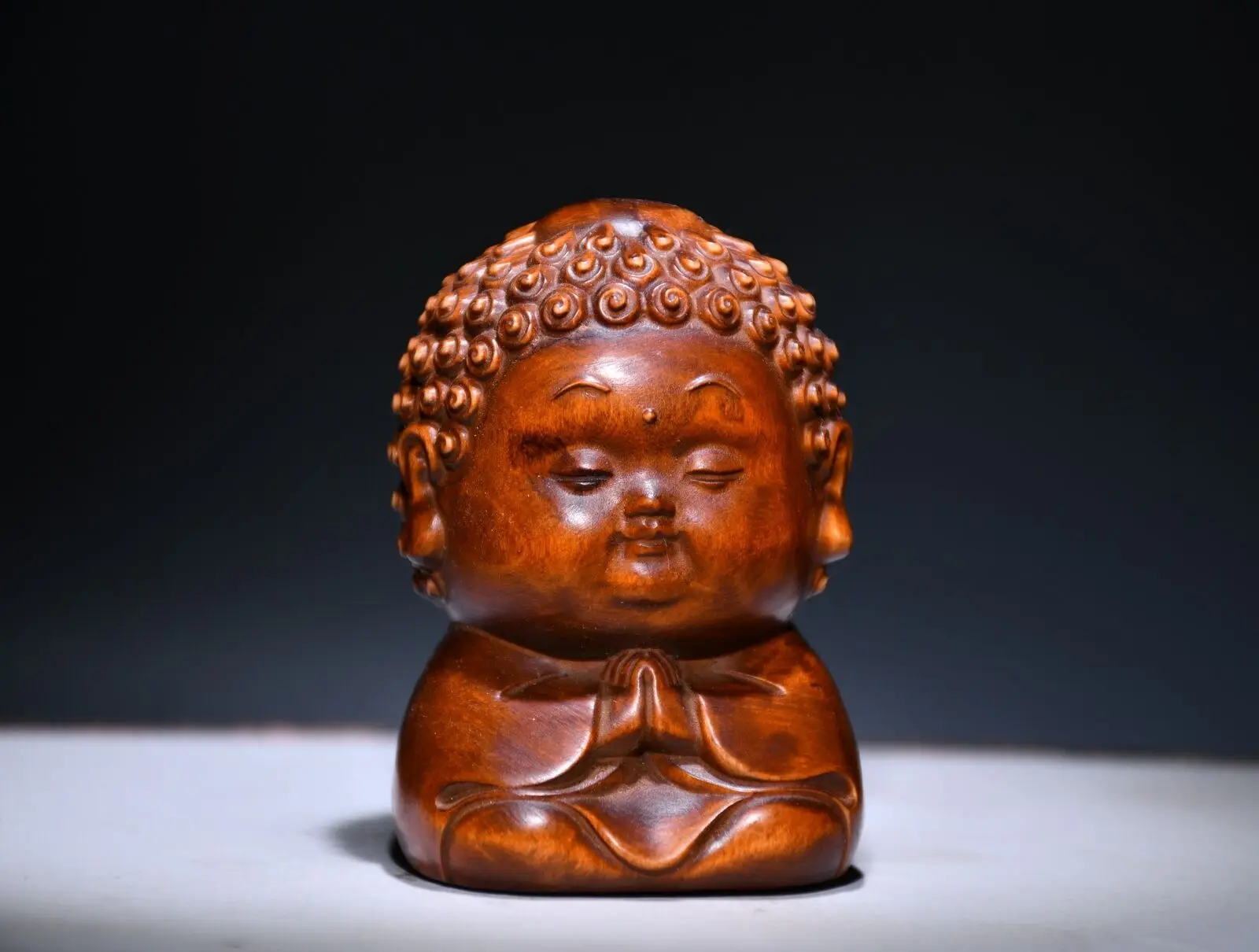 1.8" Chinese Box-wood Hand Engraving Lovable Buddhism Buddha Statue
1.8" Chinese Box-wood Hand Engraving Lovable Buddhism Buddha Statue