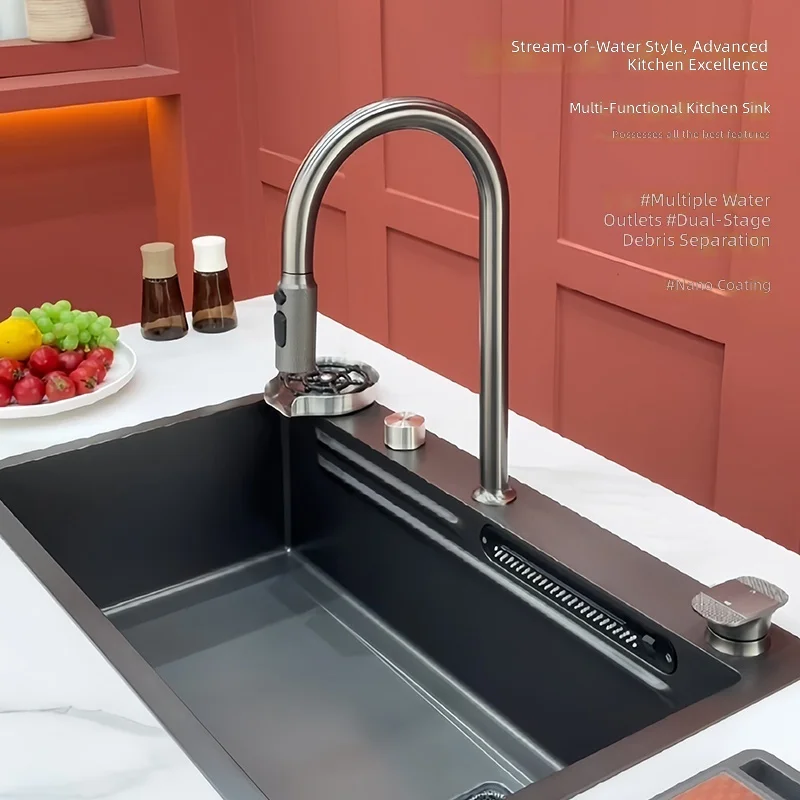 Modern Stainless Steel Kitchen Faucet Flexible Pull-Out Spray 360 Degree Rotate Easy Installation for Hotel Hospital Mall Use
Modern Stainless Steel Kitchen Faucet Flexible Pull-Out Spray 360 Degree Rotate Easy Installation for Hotel Hospital Mall Use