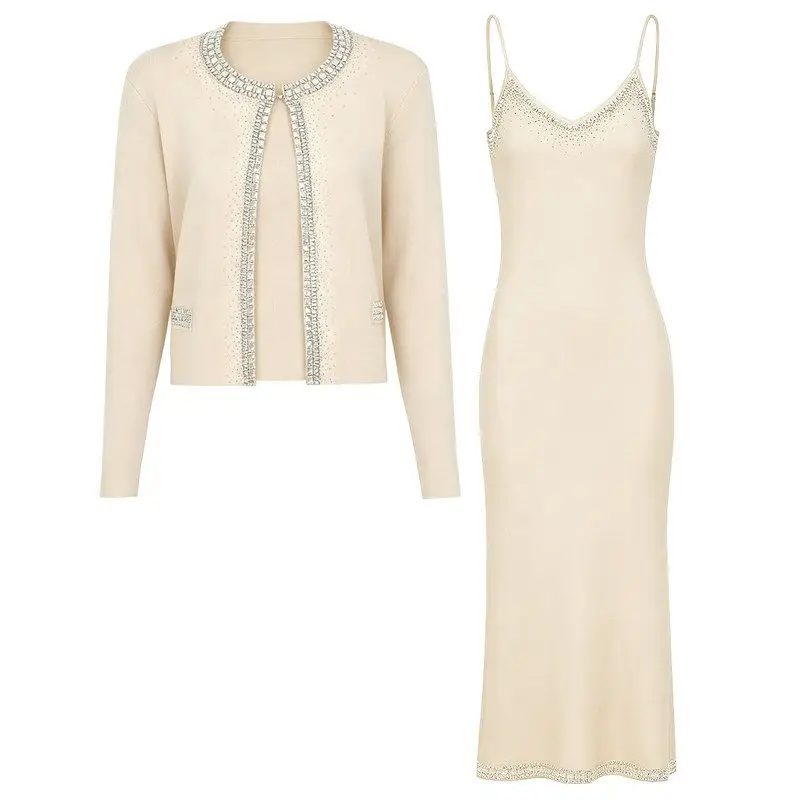Elegant Long Sleeve Knitted Dress with Strap South Oil Summer Autumn New Style Fashionable Set for Women Long Gown
Elegant Long Sleeve Knitted Dress with Strap South Oil Summer Autumn New Style Fashionable Set for Women Long Gown